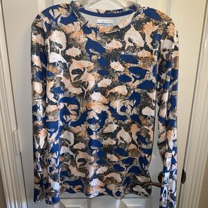 Columbia PFG Terminal Tackle Long Sleeve Shirt Youth Boys XL‎  18/20 Fish Print